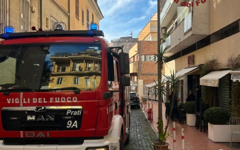 Albero cade sulla carreggiata, intervento dei pompieri nella notte